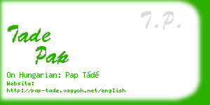 tade pap business card
